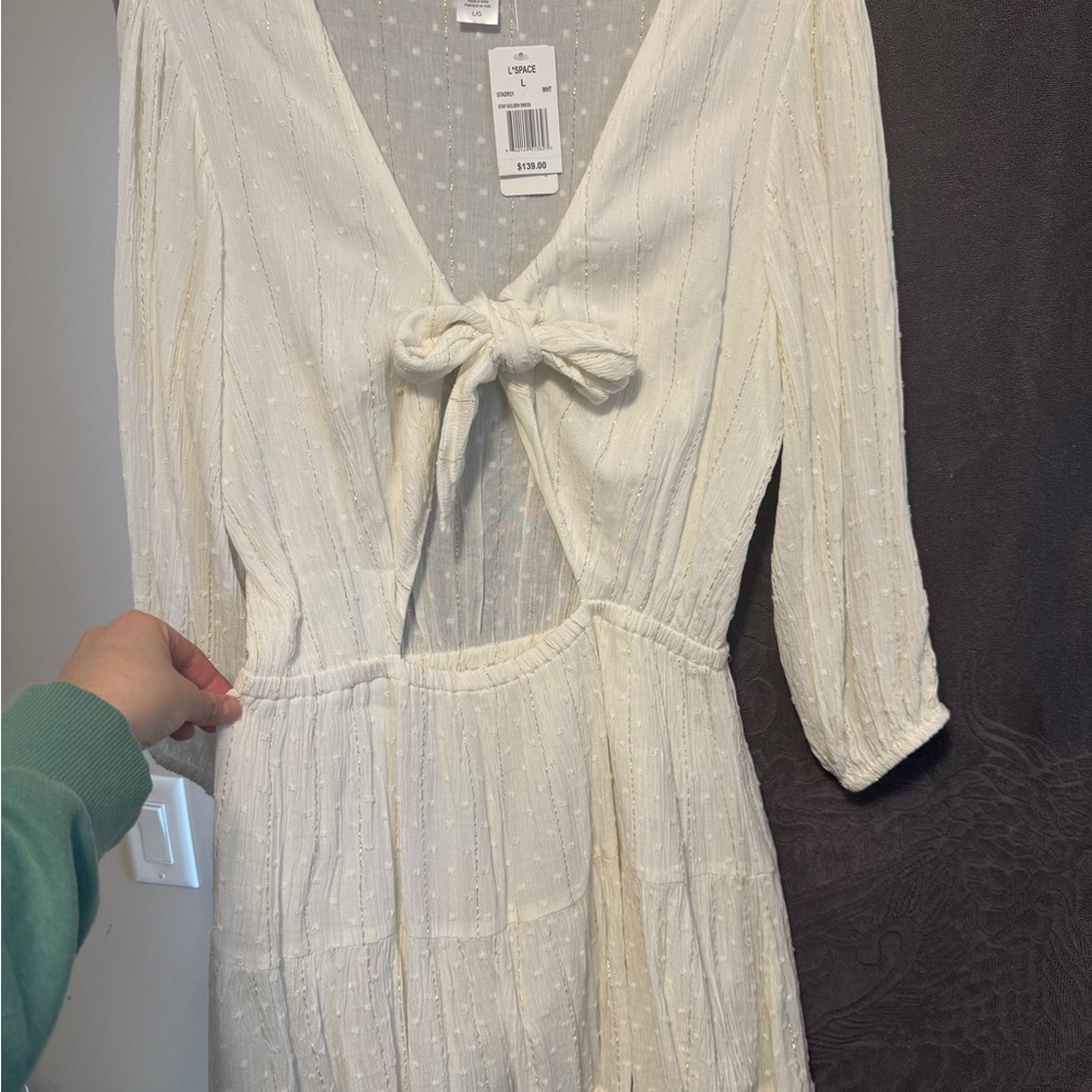 Free People White Textured Dress